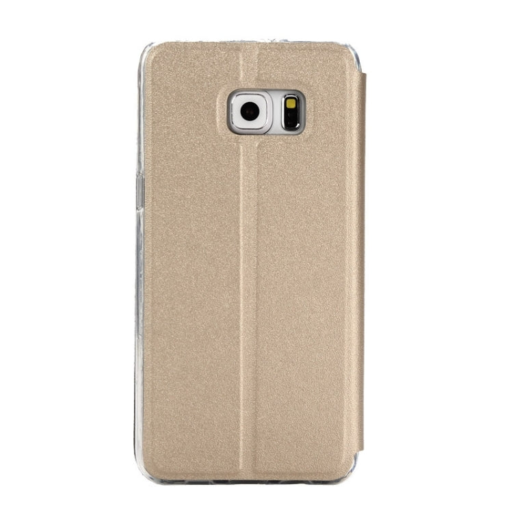 For Galaxy S6 Edge+ / G928 Solid Color Horizontal Flip Leather Case with Holder & Caller ID Window