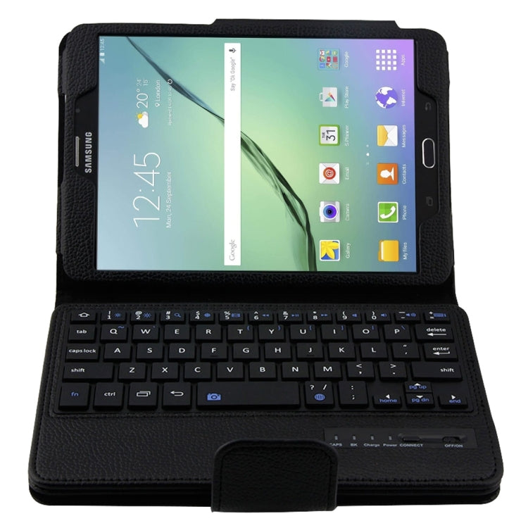 For Galaxy Tab S2 8.0 T710 / T715 2 in 1 Detachable Bluetooth Keyboard Litchi Texture Leather Tablet Case with Holder
