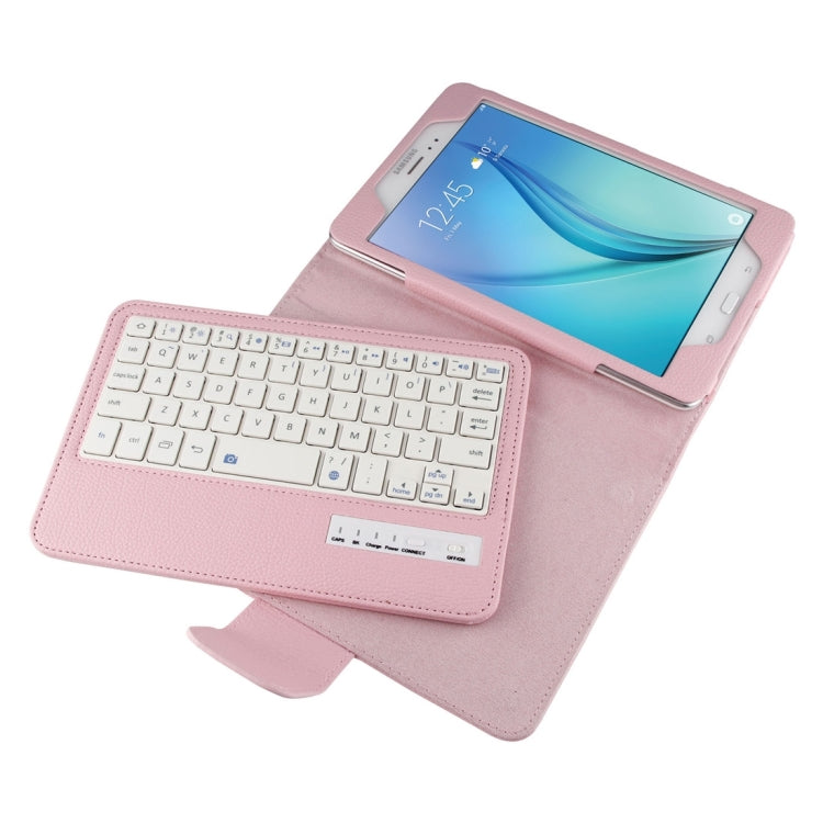 For Galaxy Tab A 8.0 / T350 2 in 1 Detachable Bluetooth Keyboard Litchi Texture Leather Tablet Case with Holder