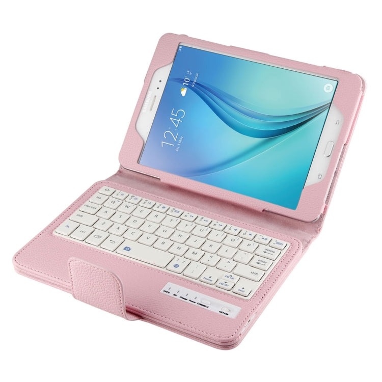 For Galaxy Tab A 8.0 / T350 2 in 1 Detachable Bluetooth Keyboard Litchi Texture Leather Tablet Case with Holder