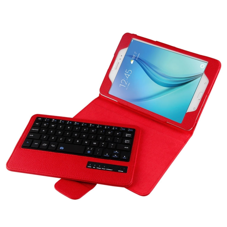 For Galaxy Tab A 8.0 / T350 2 in 1 Detachable Bluetooth Keyboard Litchi Texture Leather Tablet Case with Holder