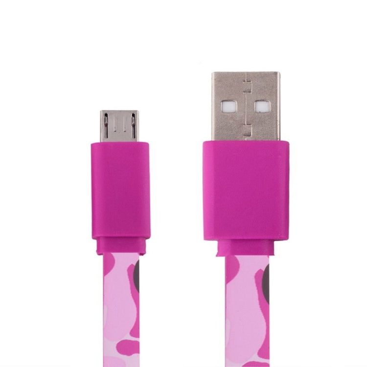 1.08m V8 Camouflage Style Micro USB 5 Pin to USB 2.0 Charging / Data Cable, For Samsung / Huawei / Xiaomi / Meizu / LG / HTC and Other Smartphones(Purple)