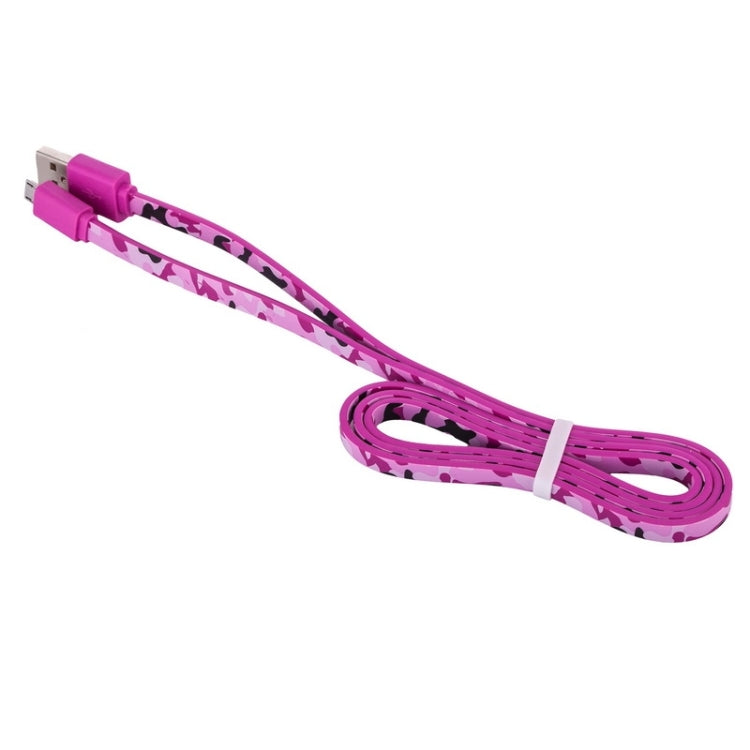 1.08m V8 Camouflage Style Micro USB 5 Pin to USB 2.0 Charging / Data Cable, For Samsung / Huawei / Xiaomi / Meizu / LG / HTC and Other Smartphones(Purple)