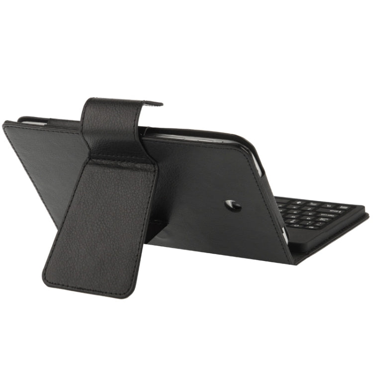 Bluetooth 3.0 Keyboard Leather Tablet Case with Holder for Galaxy Tab 3 (7.0) / P3200 / P3210(Black)