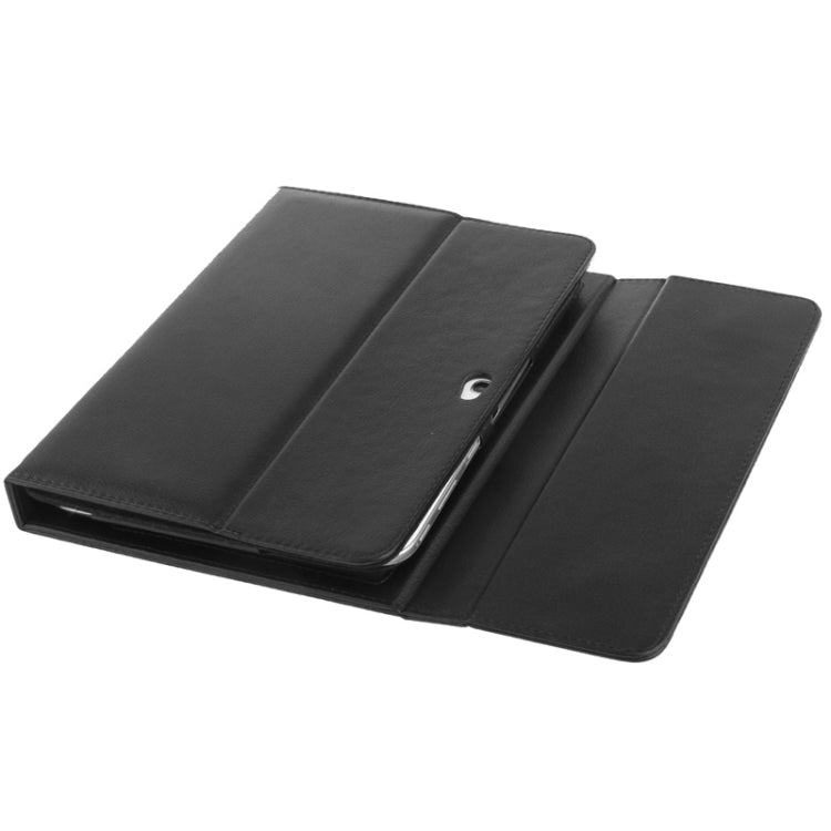 Universal Bluetooth 3.0 Keyboard Leather Tablet Case with Holder for Galaxy Tab 3 (10.1) P5200 / Tab 4 T530 / Note 10.1 2014 Edition P600(Black)