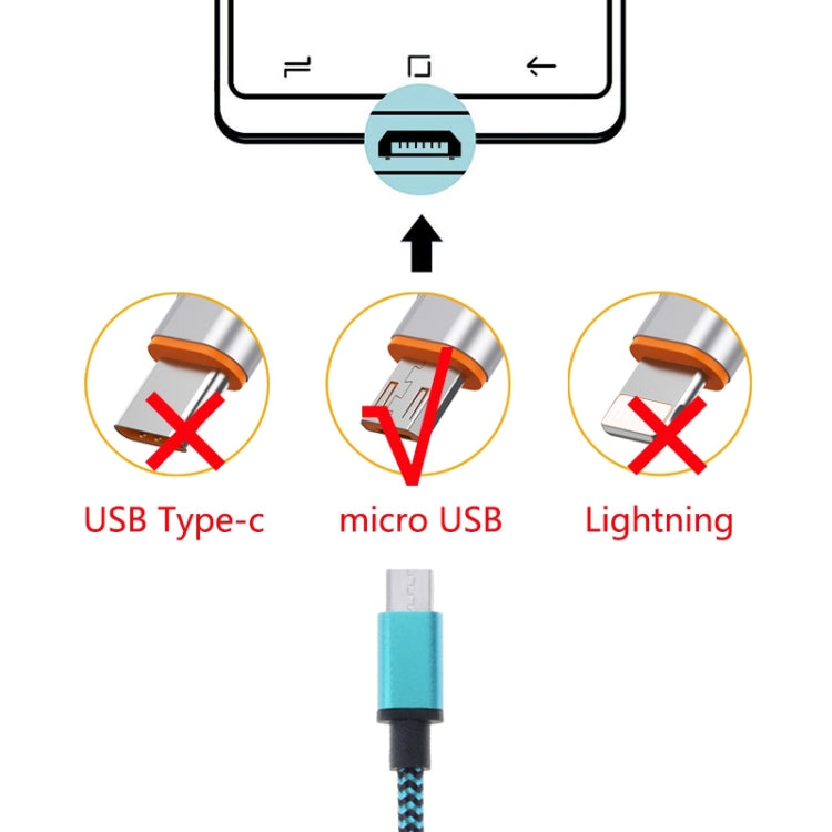 2m Woven Style Micro USB to USB 2.0 Data / Charger Cable