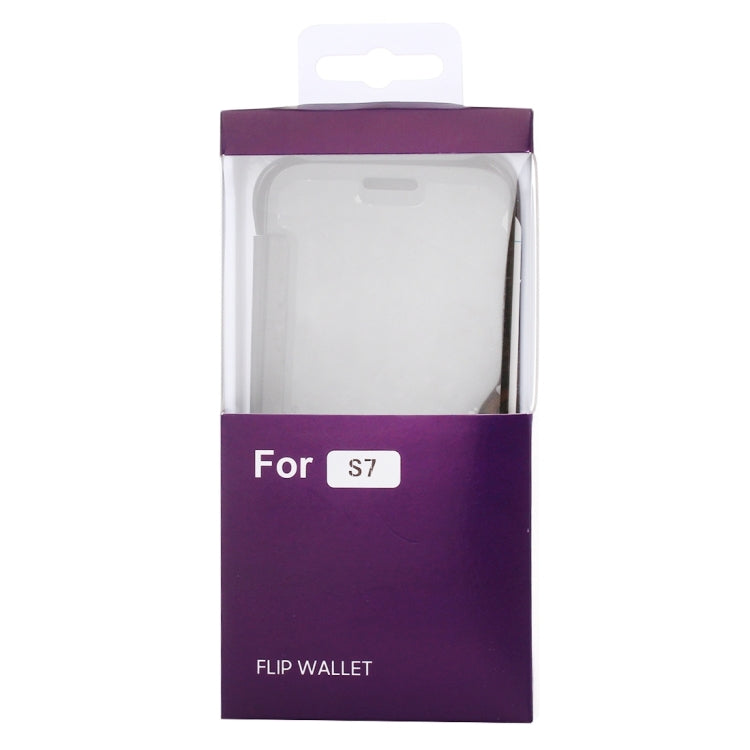 For Galaxy S7 / G930 Electroplating Mirror Horizontal Flip Leather Case