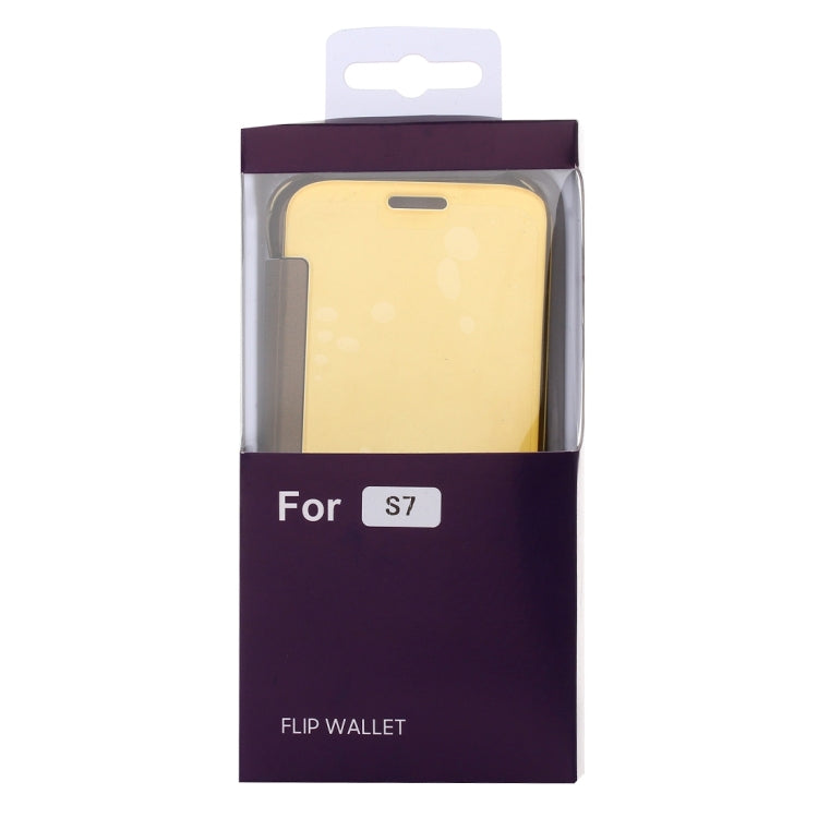 For Galaxy S7 / G930 Electroplating Mirror Horizontal Flip Leather Case