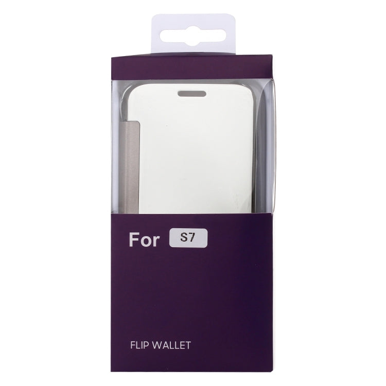 For Galaxy S7 / G930 Electroplating Mirror Horizontal Flip Leather Case