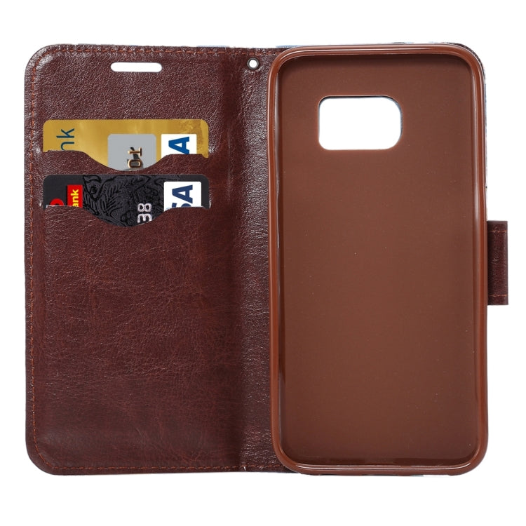 For Galaxy S7 Edge/G935 Jeans Horizontal Flip Leather Case with Holder & Card Slots