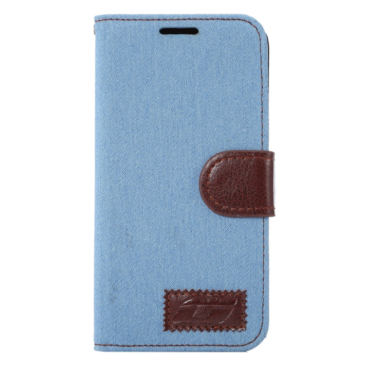 For Galaxy S7 Edge/G935 Jeans Horizontal Flip Leather Case with Holder & Card Slots