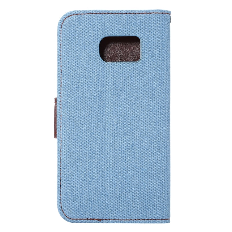 For Galaxy S7 Edge/G935 Jeans Horizontal Flip Leather Case with Holder & Card Slots