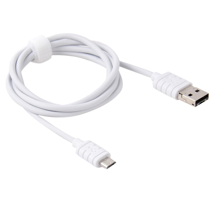High Speed Knurling Micro USB to USB 2.0 Data / Charging Cable with Adhesive Tie for Samsung, Huawei, HTC, ZTE, Xiaomi Mobile Phones, etc Total Length: 1m(White)