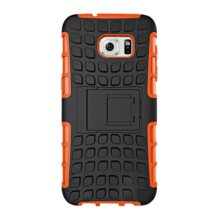 For Galaxy S7 Edge / G935 2 in 1 Double Colored Tire Texture Combination Case with Separable Black Holder