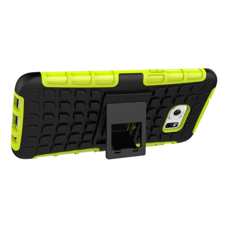 For Galaxy S7 Edge / G935 2 in 1 Double Colored Tire Texture Combination Case with Separable Black Holder