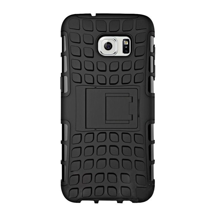 For Galaxy S7 / G930 2 in 1 Double Colored Tire Texture Combination Case with Separable Black Holder
