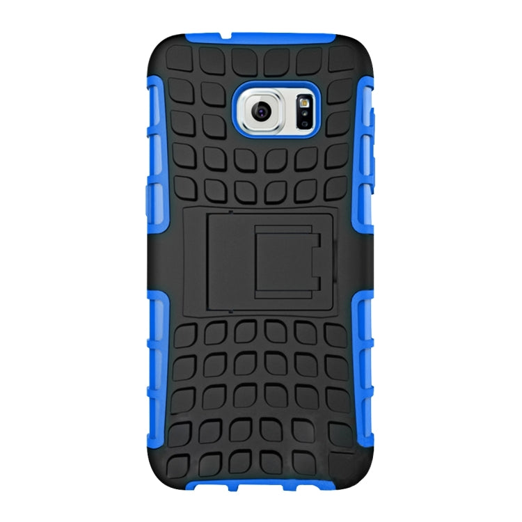 For Galaxy S7 / G930 2 in 1 Double Colored Tire Texture Combination Case with Separable Black Holder