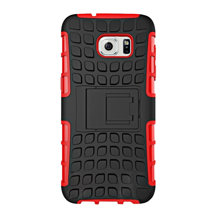 For Galaxy S7 / G930 2 in 1 Double Colored Tire Texture Combination Case with Separable Black Holder