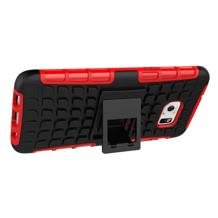 For Galaxy S7 / G930 2 in 1 Double Colored Tire Texture Combination Case with Separable Black Holder