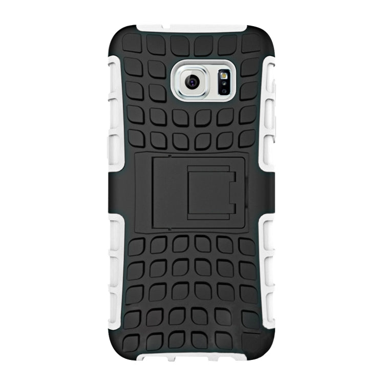 For Galaxy S7 / G930 2 in 1 Double Colored Tire Texture Combination Case with Separable Black Holder