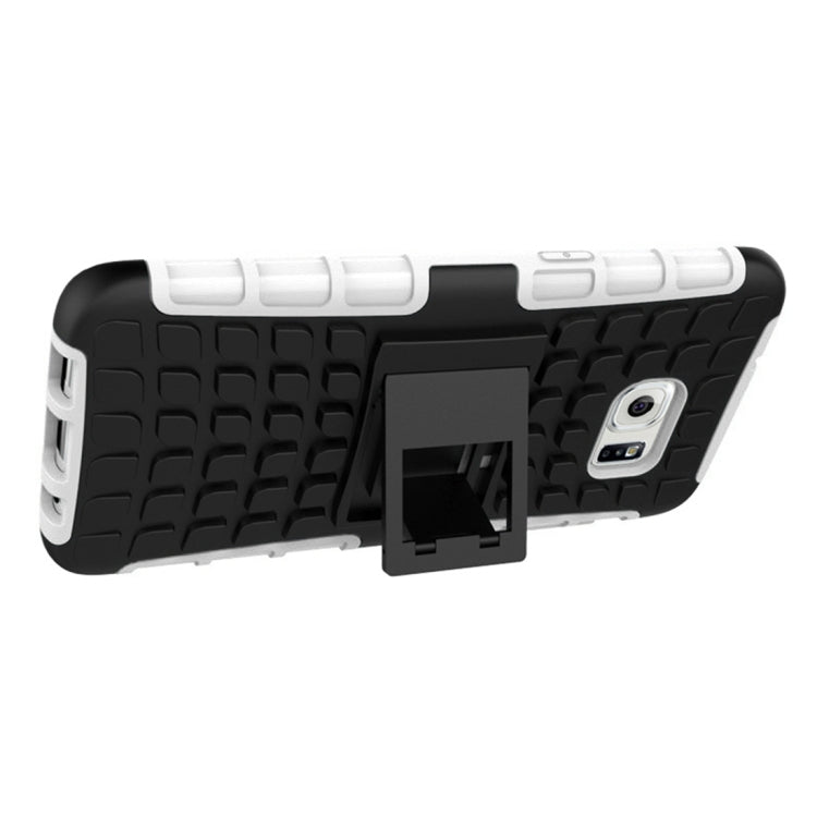 For Galaxy S7 / G930 2 in 1 Double Colored Tire Texture Combination Case with Separable Black Holder