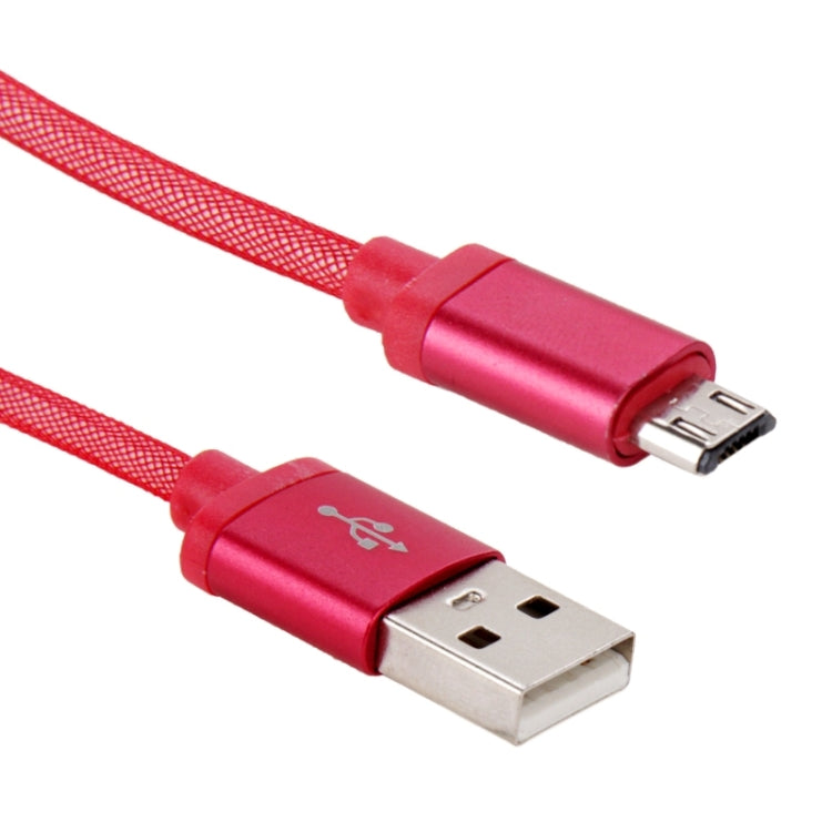 25cm Net Style Metal Head Micro USB to USB 2.0 Data / Charger Cable