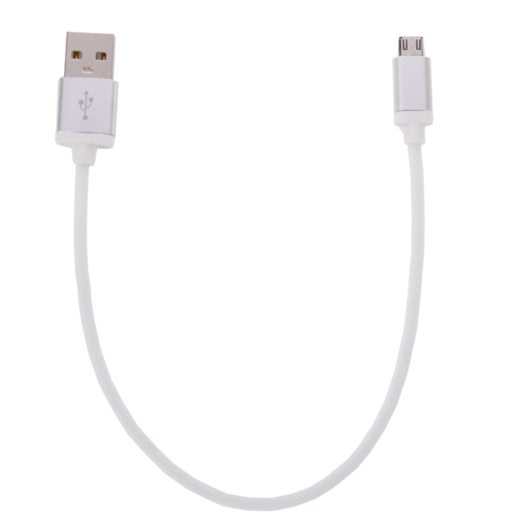 25cm Net Style Metal Head Micro USB to USB 2.0 Data / Charger Cable