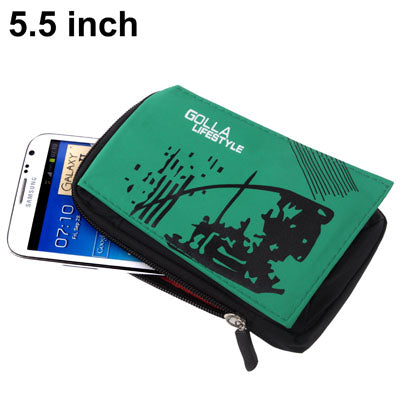 Universal Zipper Carry Bag with Hook for Galaxy Note II / N7100 / S3 / i9300 / Note / i9220 / MP5 / All 5.5 inch Device