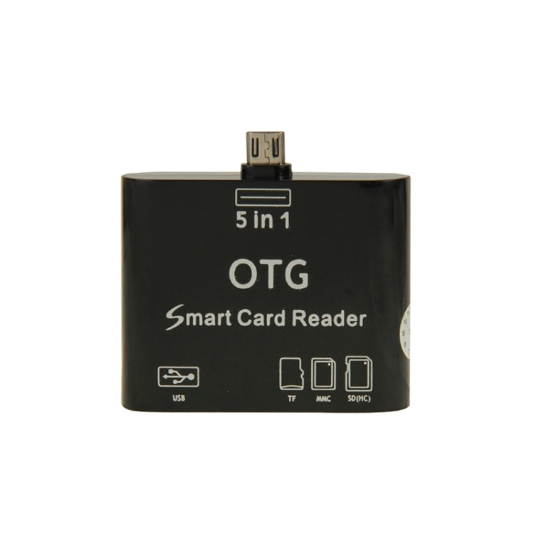 5 in 1 OTG Smart Card Reader, For Galaxy S3 / S4 / Note / Note II / Note III / Tab 3 / Nokia N8 etc