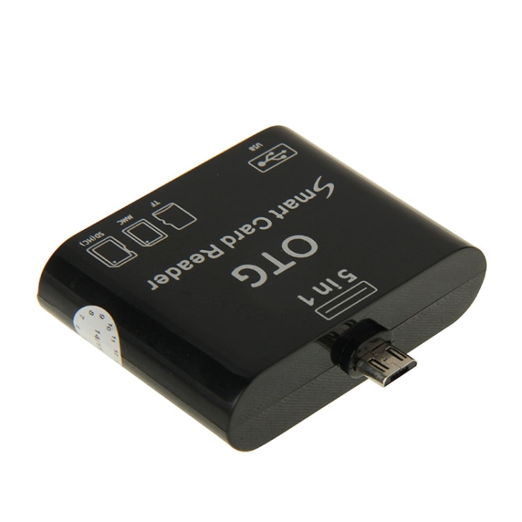 5 in 1 OTG Smart Card Reader, For Galaxy S3 / S4 / Note / Note II / Note III / Tab 3 / Nokia N8 etc