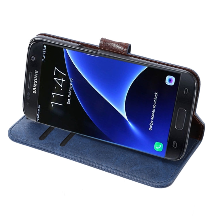 For Galaxy S7 / G930 Crazy Horse Texture Horizontal Flip Leather Case with Holder & Card Slots & Wallet