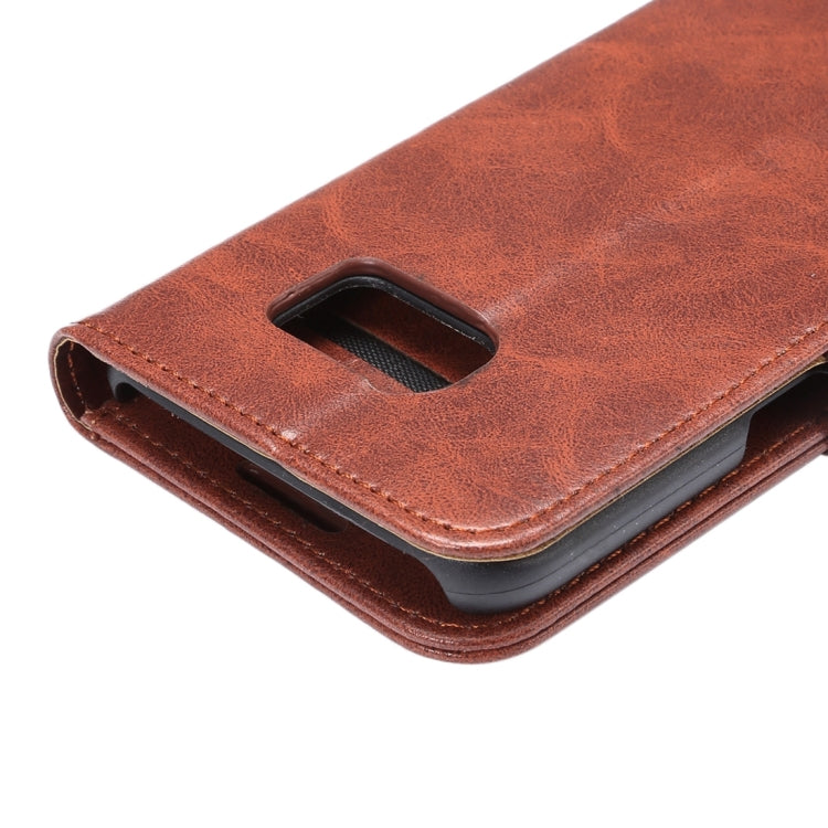 For Galaxy S7 / G930 Crazy Horse Texture Horizontal Flip Leather Case with Holder & Card Slots & Wallet