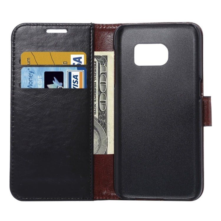 For Galaxy S7 Edge/ G935 Crazy Horse Texture Horizontal Flip Leather Case with Holder & Card Slots & Wallet