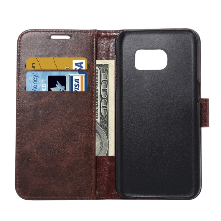For Galaxy S7 Edge/ G935 Crazy Horse Texture Horizontal Flip Leather Case with Holder & Card Slots & Wallet
