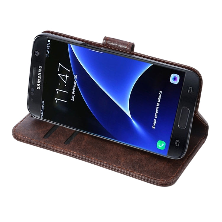 For Galaxy S7 Edge/ G935 Crazy Horse Texture Horizontal Flip Leather Case with Holder & Card Slots & Wallet