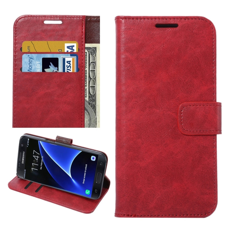 For Galaxy S7 Edge/ G935 Crazy Horse Texture Horizontal Flip Leather Case with Holder & Card Slots & Wallet