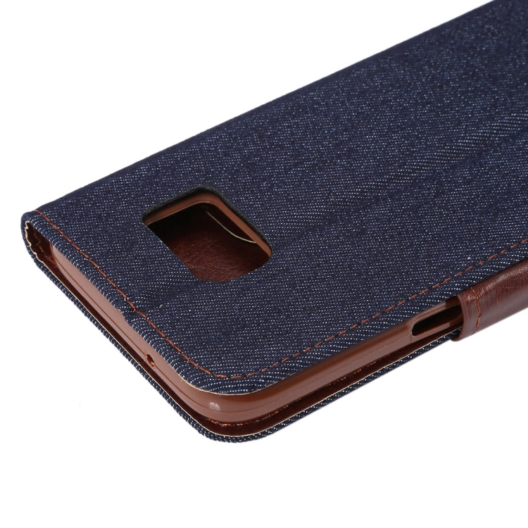 For Galaxy S7/G930 Jeans Horizontal Flip Leather Case with Holder & Card Slots
