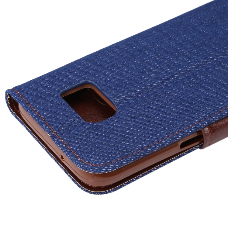 For Galaxy S7/G930 Jeans Horizontal Flip Leather Case with Holder & Card Slots