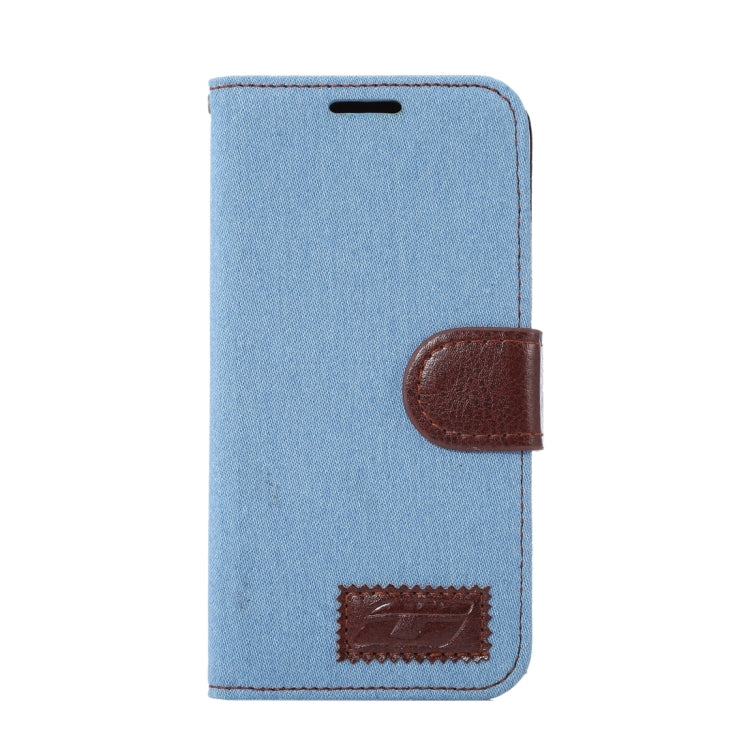 For Galaxy S7/G930 Jeans Horizontal Flip Leather Case with Holder & Card Slots