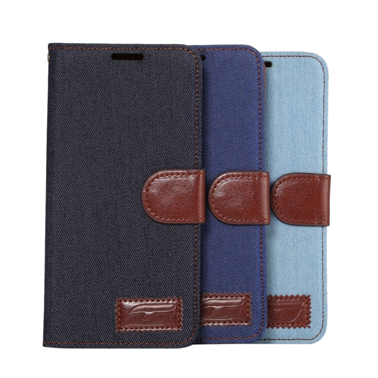 For Galaxy S7/G930 Jeans Horizontal Flip Leather Case with Holder & Card Slots