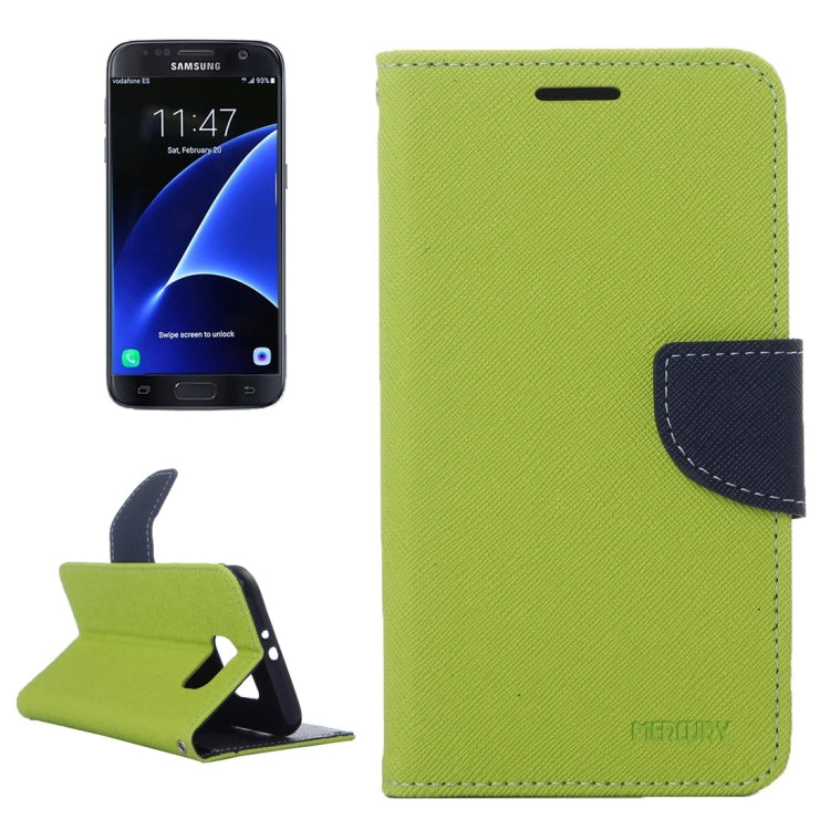 For Galaxy S7 / G930 Cross Texture Leather Case with Holder & Card Slots & Wallet