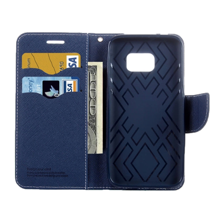 For Galaxy S7 / G930 Cross Texture Leather Case with Holder & Card Slots & Wallet