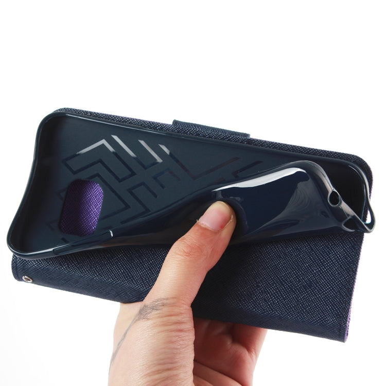 For Galaxy S7 / G930 Cross Texture Leather Case with Holder & Card Slots & Wallet