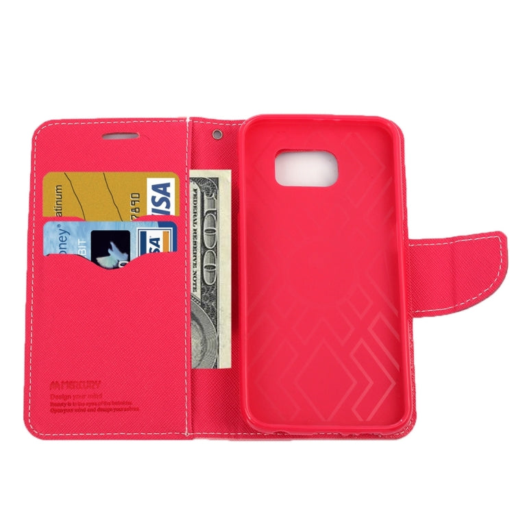 For Galaxy S7 / G930 Cross Texture Leather Case with Holder & Card Slots & Wallet