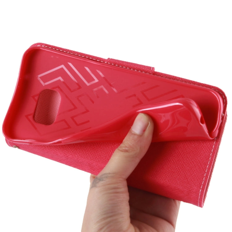 For Galaxy S7 Edge/ G935 Cross Texture Leather Case with Holder & Card Slots & Wallet