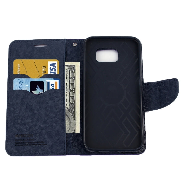 For Galaxy S7 Edge/ G935 Cross Texture Leather Case with Holder & Card Slots & Wallet