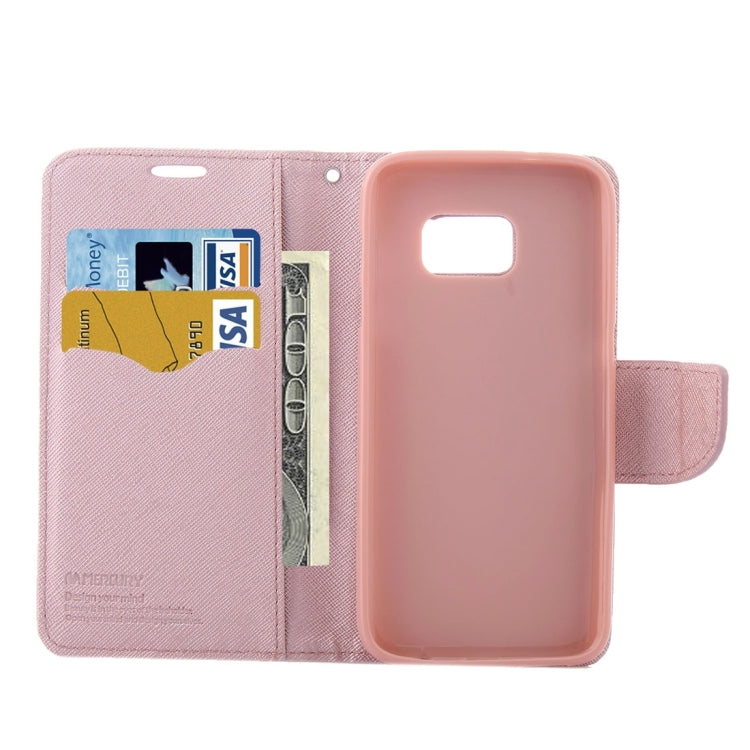 For Galaxy S7 Edge/ G935 Cross Texture Leather Case with Holder & Card Slots & Wallet