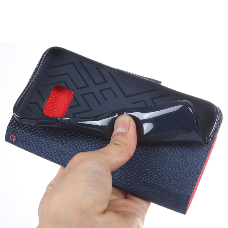 For Galaxy S7 Edge/ G935 Cross Texture Leather Case with Holder & Card Slots & Wallet