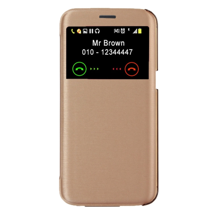 For Galaxy S7 / G930 Horizontal Flip Leather Case with Call Display ID