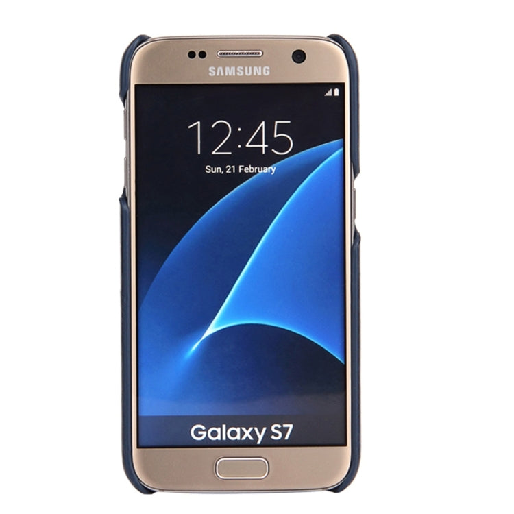 For Galaxy S7 / G930 Oil Wax Texture Leather Back Cover Case with Card Slots